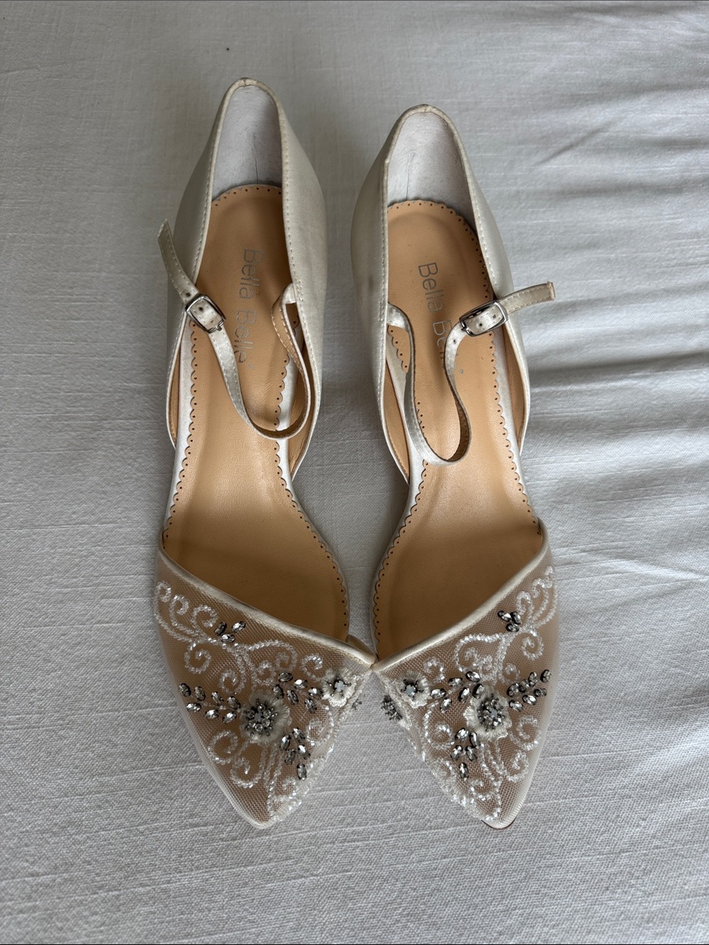 Bella Belle Elegant Embellished Pointed-Toe Heels